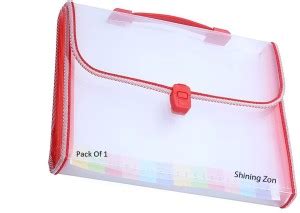 Flipkart Shining Zon Transparent Expandable File Folder Document