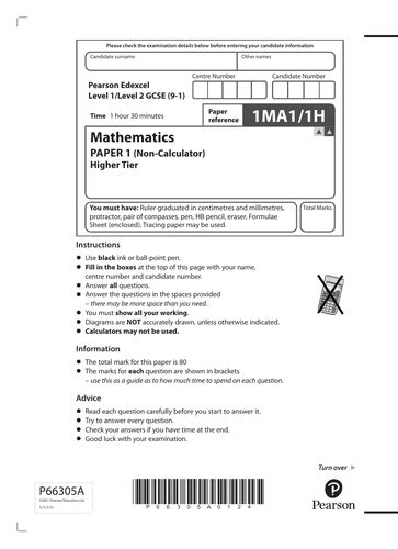 Edexcel GCSE 2022 Mathematics Papers 1 2 3 Teaching Resources