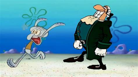 Squidward Runs Away From Dr Livesey Youtube