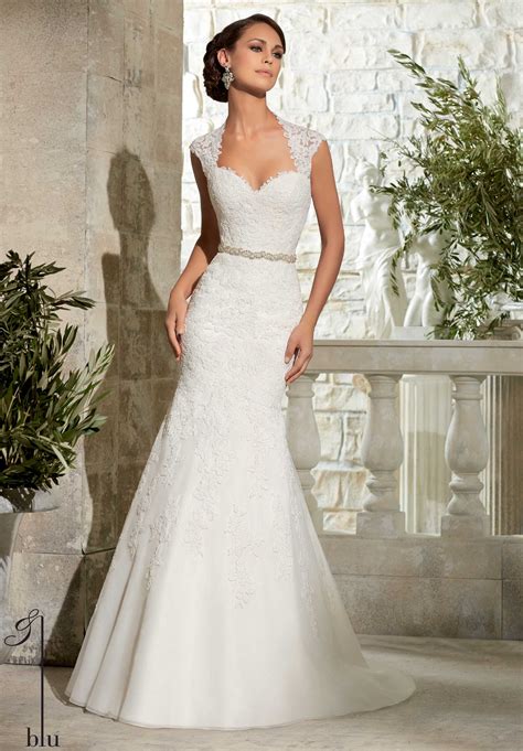 Wedding Dress Mori Lee Blue Spring Collection Alencon