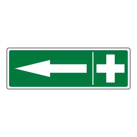 First Aid Arrow Left Sign Landscape