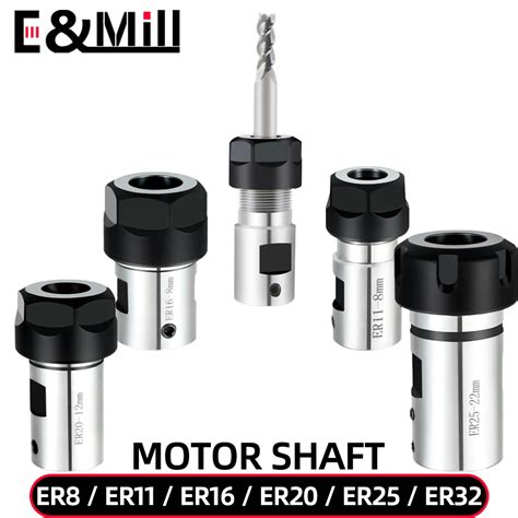 ER8 ER11 ER16 ER20 ER25 Collet Chuck Spindle Motor Shaft Extension Rod