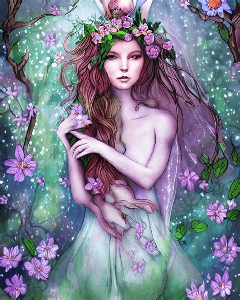 Aquarelle Fantasy Forest Fairy · Creative Fabrica