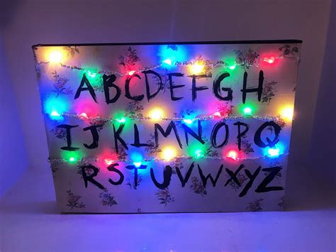 Stranger Things Miniature Wall Replica Etsy Painted Letters Light