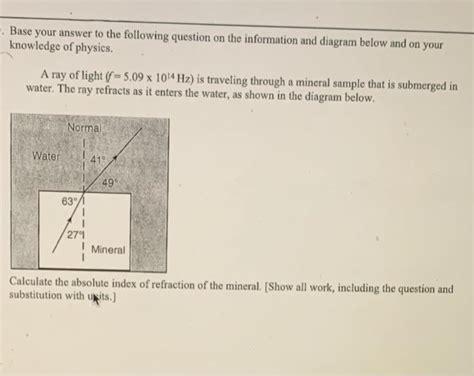 Solved Base Your Answer To The Following Question On The Chegg