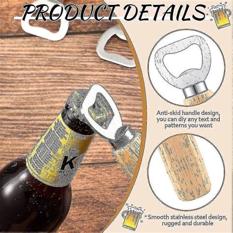 50 Pcs Wood Wine Bottle Opener Stainless Steel Bottle Opener Wood