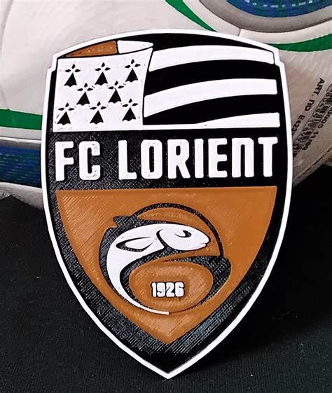 Football Club Lorient Bretagne Sud Lorient Coaster Or Plaque By