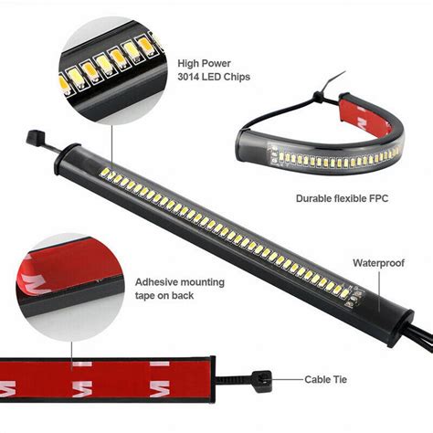 Set Lumini Semnalizare Pentru Motociclete Sunmostar Led V Negru