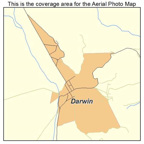 Aerial Photography Map of Darwin, CA California