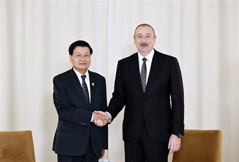 El Presidente de Azerbaiyán se reúne con el Presidente de Laos en Kazán