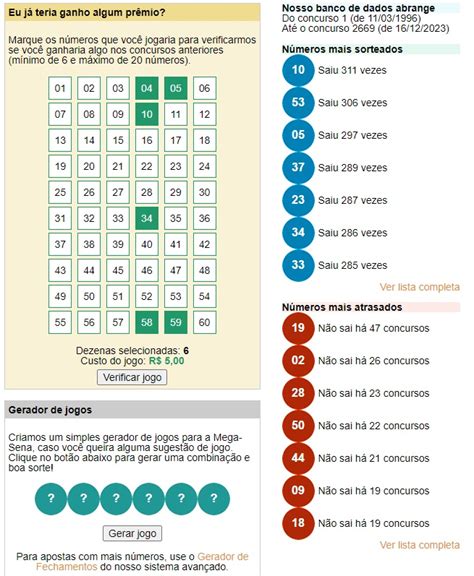 Descubra Os N Meros Da Sorte Na Mega Da Virada A Calculadora Da