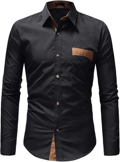 Beixundianzi Hommes Chemise Pour Col Romain Manches Longues Chemise Homme Unie Manche Longue