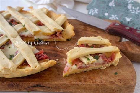 CROSTATA SALATA SPECK E PROVOLA Senza Sfoglia VELOCE