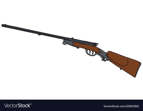 Old Hunting Rifle Royalty Free Vector Image Vectorstock