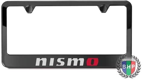 Porta Placa Para Nissan Nismo Metal Inox Negro Costox1 Cuotas sin interés