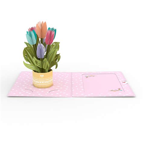 Mothers Day Tulips Card With Mini Bouquet Lovepop