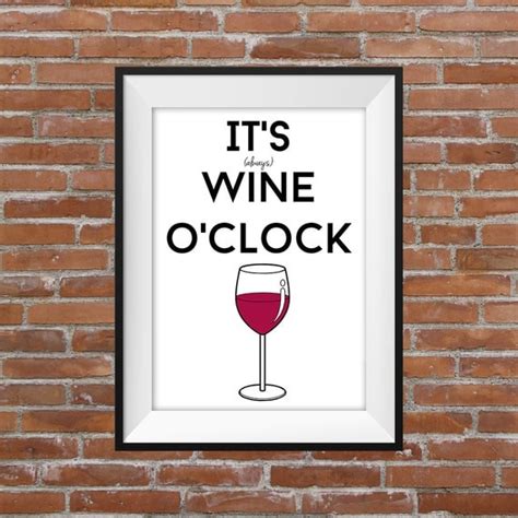 It S Always Wine O Clock Printable Wall Art