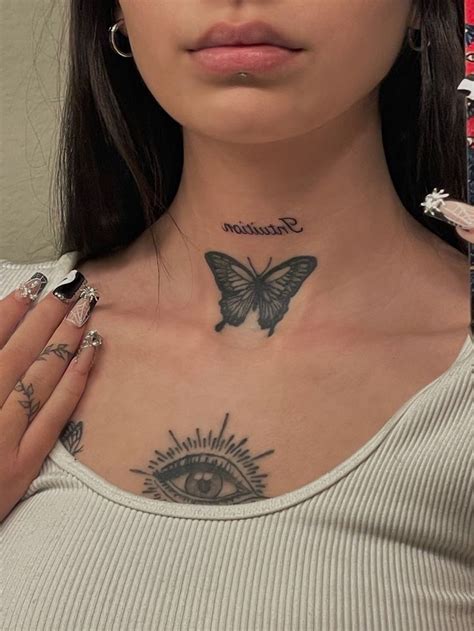 Womans Neck Tattoo Neck Tattoos Women Simple Neck Tattoos