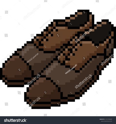 Vector Pixel Art Leather Shoe Isolated Stock Vector Royalty Free 1412165669 Shutterstock