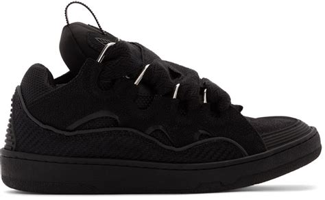 Lanvin Black Curb Sneakers 890 Ssense Lookastic