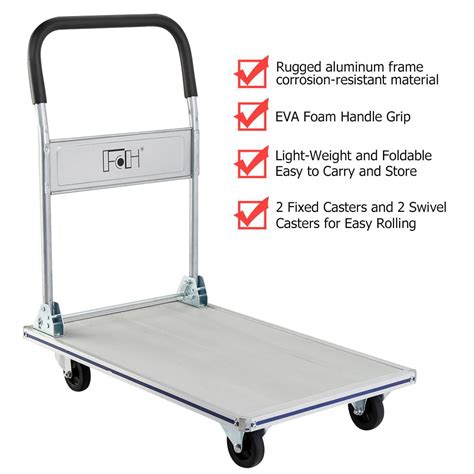 Ktaxon Aluminum Folding Platform Truck Heavy Duty Moving Platform Cart