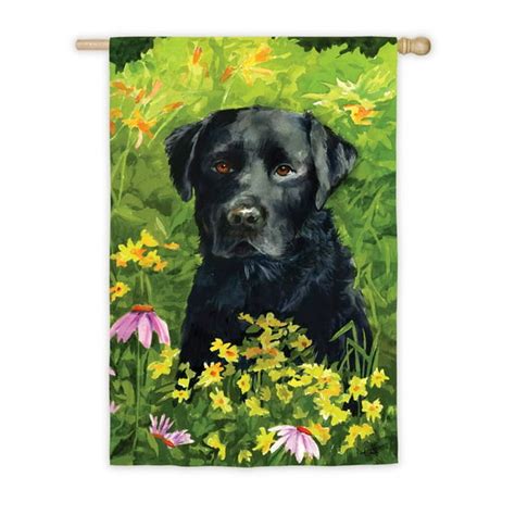 Garden Black Lab House Flag