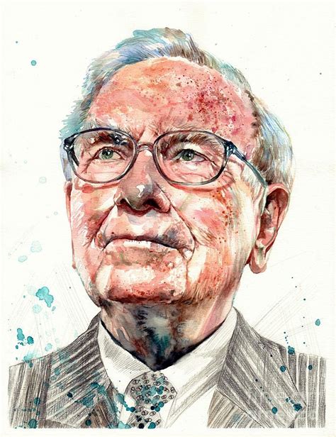 Warren Buffett Portrait Painting By Suzann Sines