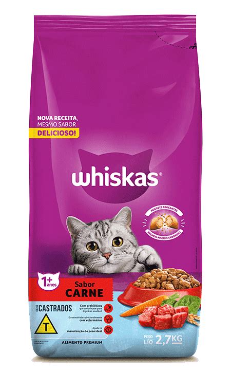 Alimentos para gatos WHISKAS Para todas as fases do seu gato Ração