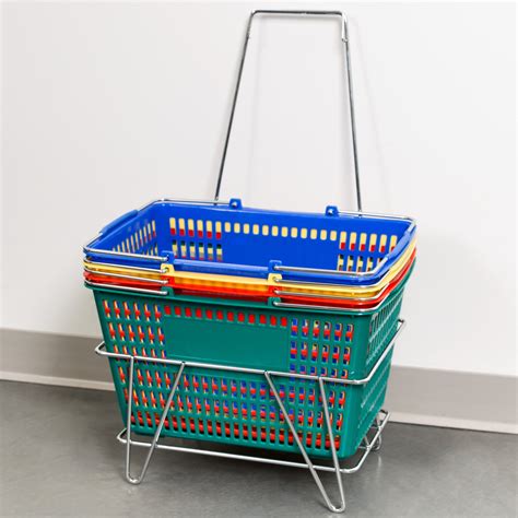 Red 18 34 X 11 12 Plastic Grocery Market Shopping Basket