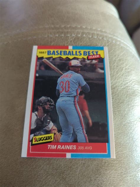 1987 Fleer Baseball S Best Sluggers Vs Pitchers 32 Tim Raines For