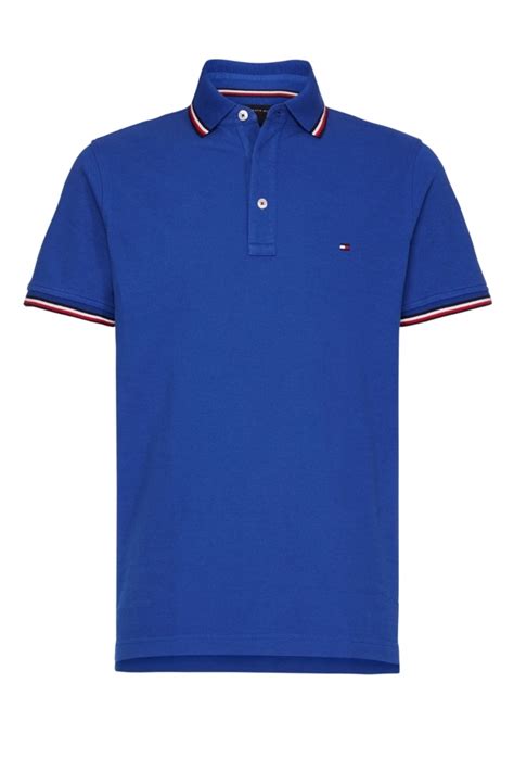 Tommy Hilfiger Tipped Slim Fit Polo Phthalo Blue Michael Stewart