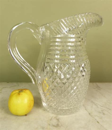 Early 19th C Cut Glass Ewer Glass Decanters