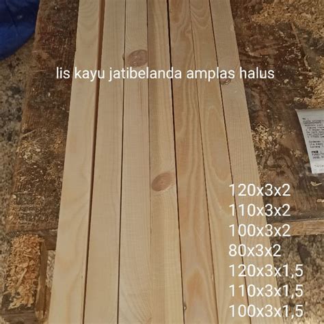 Jual Kayu Reng Lis Kayu Jati Belanda Lebar 3 Tebal 2 Shopee Indonesia