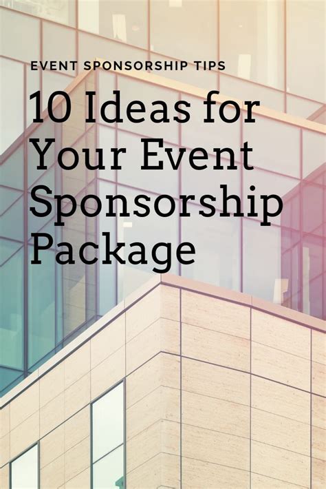 Unique Ideas For Your Event Sponsorship Package Artofit