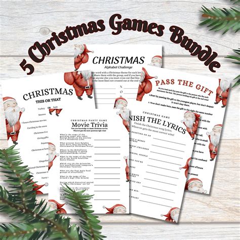 Christmas Games Bundle Holiday Game Bundle Instant Download