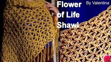 How To Crochet Celebrity Flower Of Life Crochet Shawl By Valentina Crochet Flowers Step By