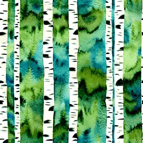 Watercolor Birch Tree Pattern · Creative Fabrica