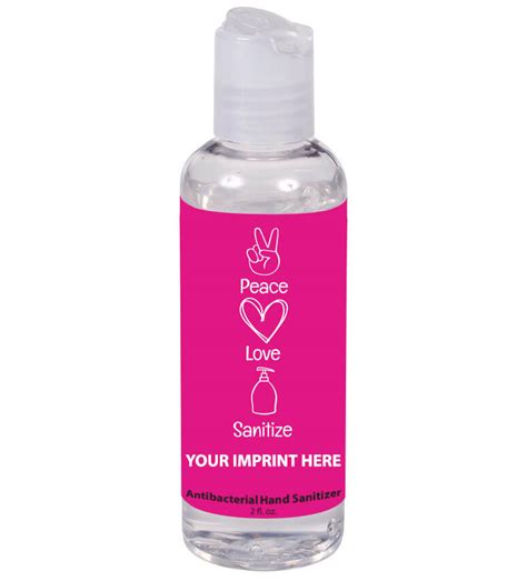 Health Awareness Hand Sanitizer Customizable Peace Love Sanitize