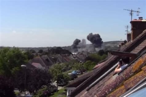 Shoreham air show plane crash: Video footage purportedly shows moment jet came down | The ...