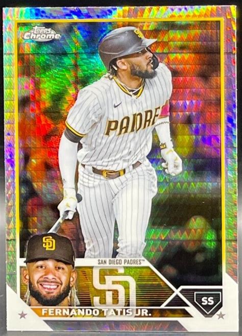 2023 Topps Chrome Fernando Tatis Jr Prism Refractor Card 129 San