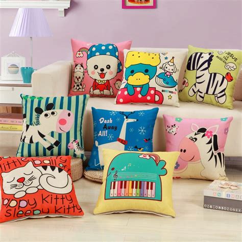 Cute Cartoon Animal Cushion Cover 45x45cm18x18in Square Throw Pillow