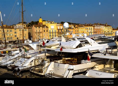 Europe France Var Saint Tropez Yacht Moored In The Port Of St