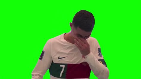 Cristiano Ronaldo Crying After World Cup Loss Green Screen Youtube