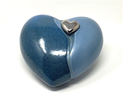 Ceramic Urn For Ashes In A Heart Shape Cremation Urn For Ashes Etsy