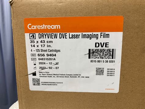 500x Carestream DVE Dryview 14x17in 35x43cm Laser Imaging Film