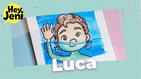 How To Draw And Paint Luca By Disney Pixar With Watercolor Fan Art