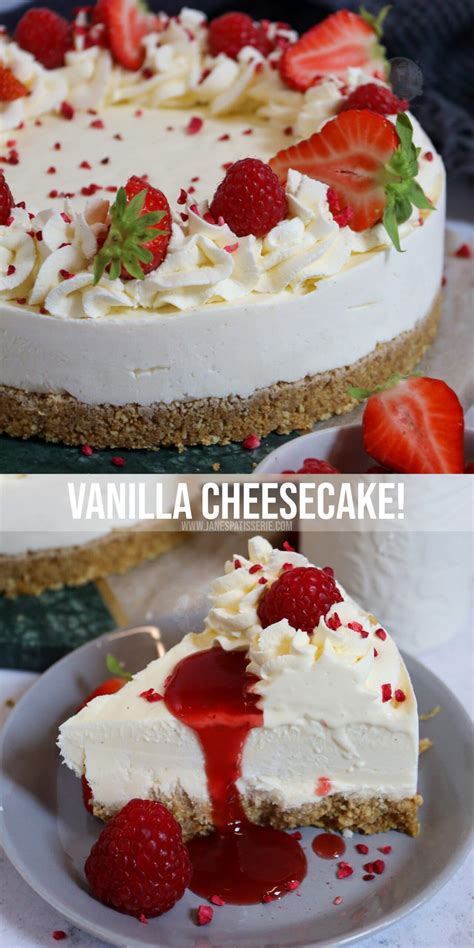 No Bake Vanilla Cheesecake Back To Basics Janes Patisserie