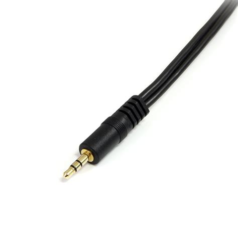 Black Slim Mini Jack Headphone Splitter Cable Adapter 3