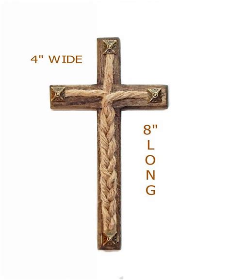 Cord Of Three Strands Unity Braids® Rustic Wedding Cross Wood Cross