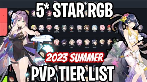 Star Rgb Pvp Tier List Summer Epic Seven Youtube